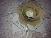 wedding photo - 15 LARGE  Flowers With Hand Embossed Leaves