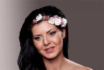 wedding photo - Sweet Floral Bridal Hair Accent.  Ready to ship.