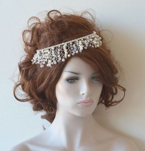 wedding photo -  Bridal Tiara, Wedding Tiaras, Wedding Hair Accessories, Bridal Headpiece, Bridal Hair Accessory, Pearl and Crystal Tiara