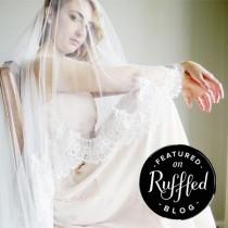 wedding photo - Lace Cathedral Veil with Drop Veil Blusher, Mantilla Bridal Veil, Spanish Lace Veil, Cathedral Length Wedding Veil, Style: Valentina