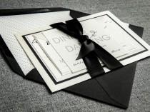 wedding photo - Black and White Invitations, Calligraphy Wedding Invitation, Formal Invitations, Modern Calligraphy - Flat Panel, 2 Layers, v1- SAMPLE