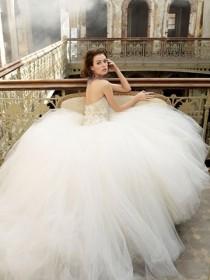 wedding photo -  Ivory Tulle Sweetheart Bridal Ball Gown with Beaded and Embroidered Bodice
