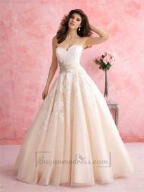 wedding photo -  Strapless Sweetheart A-line Lace Ball Gown Wedding Dress