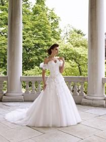 wedding photo -  Two-piece Lace Over Luxurious Satin Sweetheart Wedding Dress with Embroidered Lace Bodice