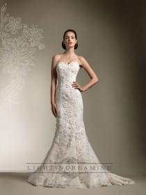 wedding photo -  Trumpet Lace Appliques Beaded All Lace Over Wedding Dress with Long Sleeve Jacket