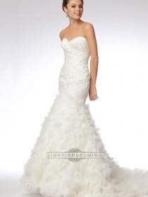wedding photo -  Trumpet Strapless Sweetheart Embroidered Lace and Tulle Over Silky Taffeta Wedding Dress