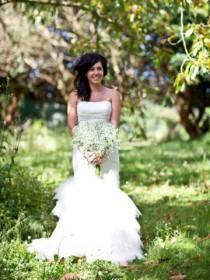 wedding photo -  White Strapless Trumpet Beautiful Summer Wedding Dress