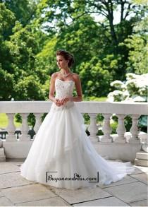 wedding photo -  Alluring Organza & Satin Sweetheart Neckline Natural Waistline A-line Wedding Dress