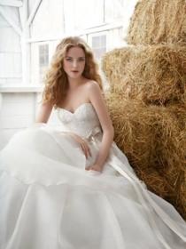 wedding photo -  Tiered Beautiful Natural Ball Gown Wedding Dress with Strapless Sweetheart Neckline