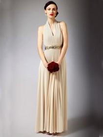 wedding photo -  Stunning Maxi Wedding Dress with Halter Neck and Floor Length Skirt