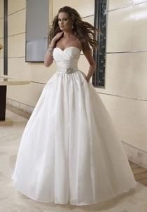 wedding photo -  Pleated Taffeta Strapless Sweetheart Ball Gown 2 in 1 Wedding Dress