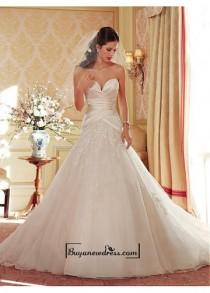 wedding photo -  Alluring Organza & Tulle & Satin Sweetheart Neckline Natural Waistline Ball Gown Wedding Dress