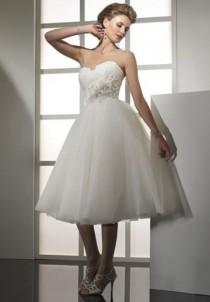 wedding photo -  Organza and Tulle Strapless Empire Ball Gown Simple Wedding Dress