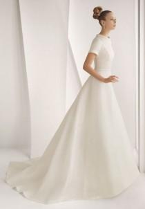 wedding photo -  Satin Jewel A-line Elegant Wedding Dress
