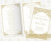 wedding photo - DIY Printable Wedding Ceremony Program Template 