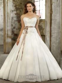 wedding photo -  Sweetheart A-line Beaded Bodice Wedding Dresses with Pleated Skirt - LightIndreaming.com