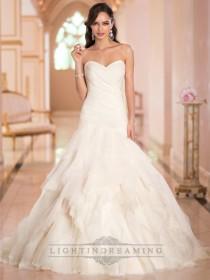 wedding photo -  Sweetheart Ruched Bodice Pleated Wedding Dresses with Corset Back - LightIndreaming.com