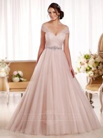 wedding photo -  Off the Shoulder Ruched Bodice A-line Slimming Wedding Dress