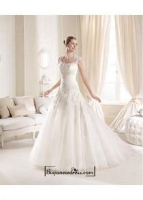 wedding photo -  Alluring Tulle & Satin Sweetheart Neckline Natural Waistline A-line Wedding Dress