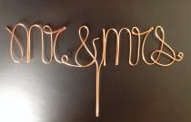wedding photo - Copper Mr. and Mrs. Cake Topper