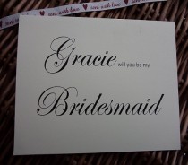 wedding photo - Be my bridesmaid personalised Wedding Card card, bridesmaid, bridesmaid card, Card for bridesmaid, be my bridesmaid, card for bridesmaid