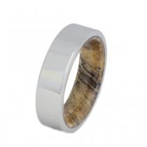 wedding photo - Tungsten Ring, Exotic Wood Sleeve