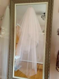 wedding photo - Mei, a beautiful two tier soft blush veil is full of romance