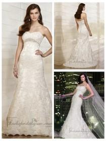 wedding photo -  Sweetheart A-line Beading Lace Appliques Wedding Dresses with Beading Belt