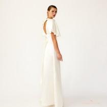 wedding photo - Lotus Eco Wedding dress - Minimalist resort / alternative wedding gown - Custom made