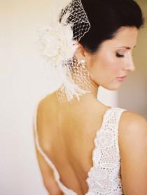 wedding photo -  Simple Sleeveless Deep V-neck back Mermaid Embroidered Wedding Dress