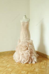 wedding photo - Blush fit and flare sequined wedding dress