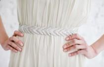 wedding photo - HANABI - Metallic Bullion Embroidered Bridal Wedding Belt