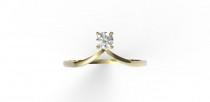 wedding photo - Chevron ring, diamond chevron ring, 14K gold with diamond chevron ring, Engagement ring Anniversary ring, diamond engagement ring