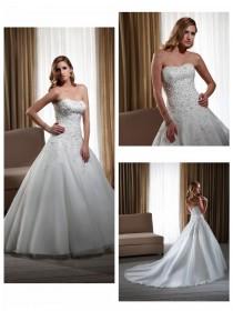 wedding photo -  Lavish Applique Bodice A-Line Style with Chapel Train Lucky Wedding Dress
