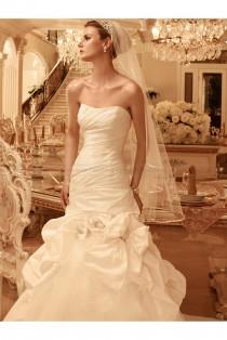 wedding photo -  Fabulous Fit And Flare Bridal Dress With Pick Ups By Casablanca 2100