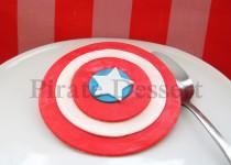 wedding photo - CAPTAIN AMERICA Edible Cake Topper - Avengers - Edible SUPERHERO cake Topper -  Captain America Cake -  Fondant cake topper  (1 piece)