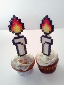 wedding photo - Happy Birthday Candles Cupcake Toppers