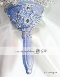 wedding photo - Brooch Bouquet ,Swarovski Crystal Holder