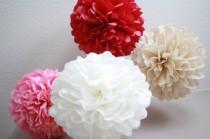 wedding photo - Tissue Paper Pom Pom - set of 6 Poms- Your Color Choice