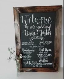 wedding photo - Wedding program chalkboard sign