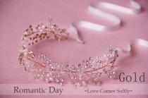 wedding photo - Gold/Silver 100% handmade Crystal pearl pure copper wire ribbon Wedding Headband/Wedding Accessories/Wedding Headpiece 1023