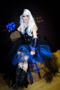 wedding photo - Our hearts are black and blue from this goth fantasy wedding