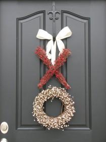 wedding photo - Berry Wreath - Valentine's Day Wreath - Kisses and Hugs - XO - Holiday Wreath