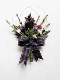 wedding photo - Stunning  Scottish Thistle Buttonhole for the Groom ,Best Man ,,Usher, Guest Wedding.