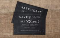 wedding photo -  Chalkboard Handlettered Typography Save-the-Date