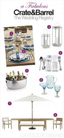 wedding photo - A Fabulous Wedding Registry with Crate and Barrel: Outdoor Dining - Belle The Magazine