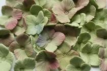 wedding photo - 25 gumpaste sugar flower hydrangeas for cake decorating- Any color, unwired sugar flowers