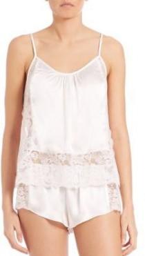wedding photo - In Bloom Satin & Lace Camisole & Shorts