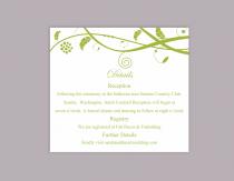 wedding photo -  DIY Wedding Details Card Template Editable Word File Instant Download Printable Details Card Green Details Card Elegant Information Cards