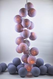wedding photo - 20 Bulbs Blueberry Night Light cotton ball string lights for Patio,Wedding,Party and Decoration